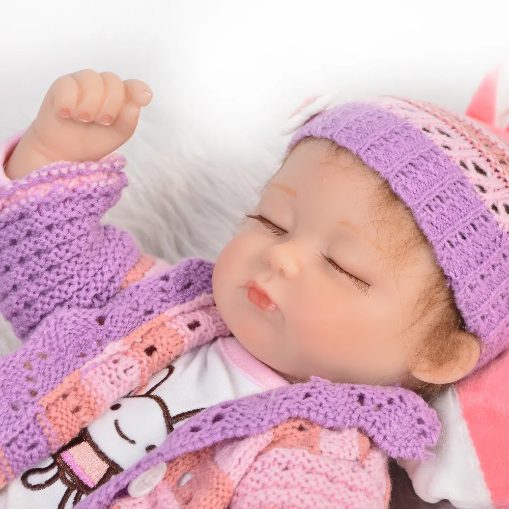 Реалиста спальный 17 дюймов принцессы Reborn Baby Doll силиконовые виниловые куклы