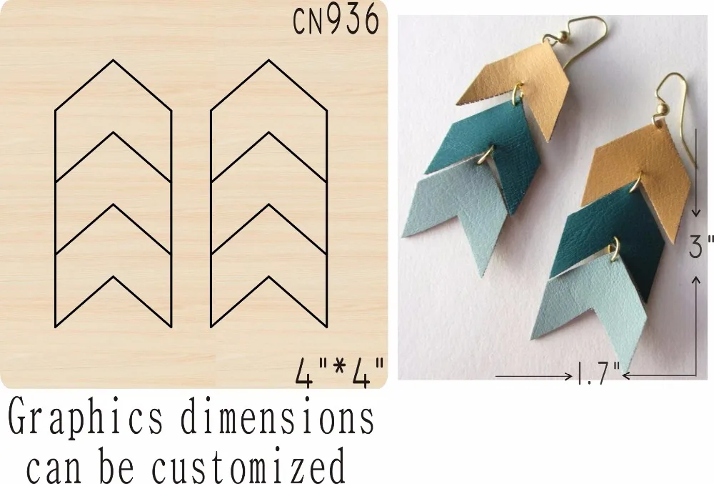 Нерегулярные серьги 1 DIY деревянные формы для высечки и штампы подходят