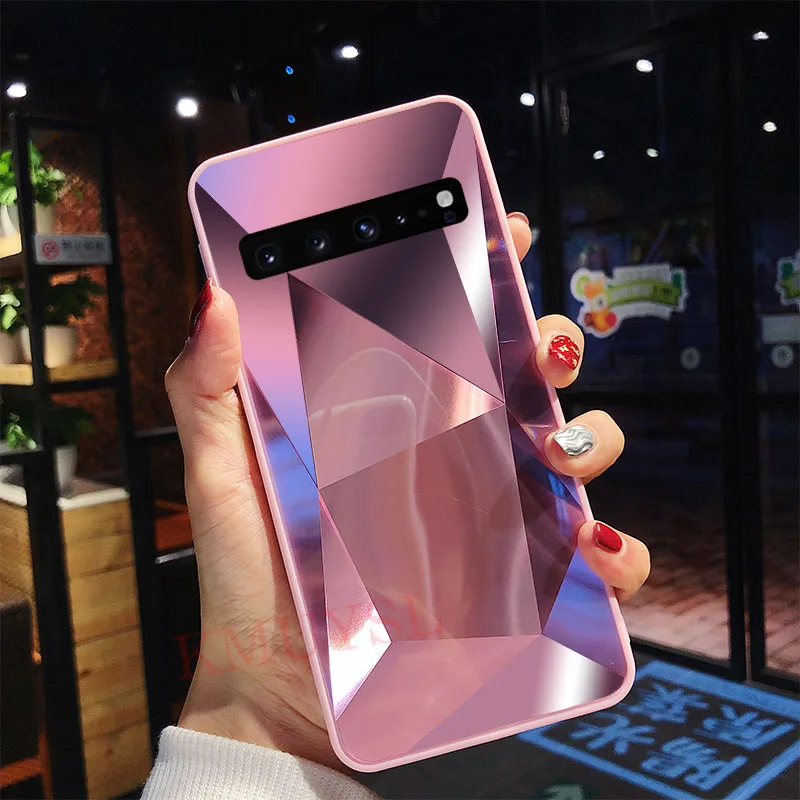 Зеркало Алмазный чехол для Samsung Галактики A50 A70 A30 A20 A10 M10 M20 M30 S10 E S8 S9 J6 плюс A9 A8 A6 A7 2018