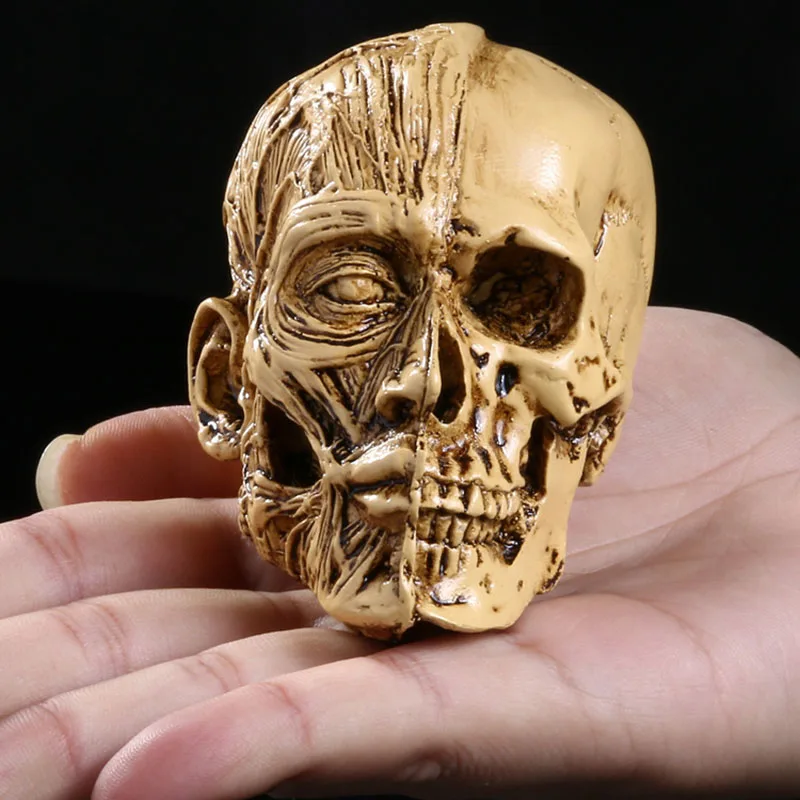 Полимерная поделка BUF украшение на Хэллоуин статуя черепа креативное для бара