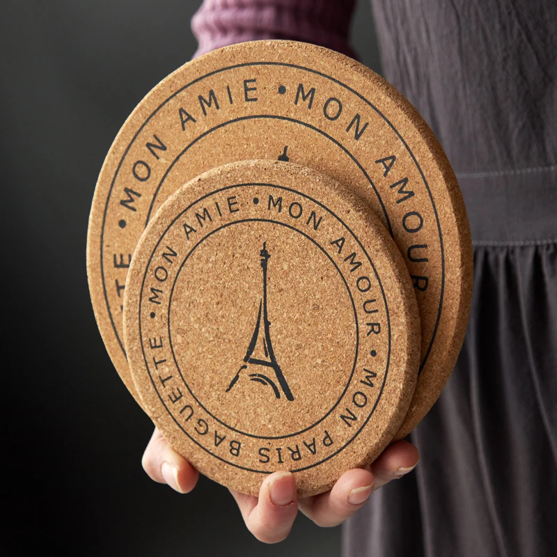 

Japan Style creative Cork Coaster Zakk Retro Round Placemat Kitchen Household Pots and Pans Anti-hot Insulation Pad