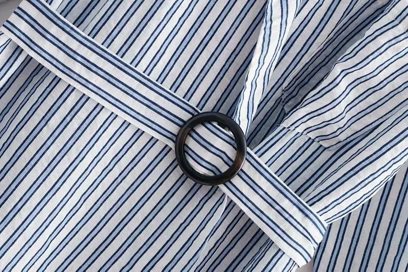 Женское платье-рубашка Heydress Повседневное платье в полоску с длинным рукавом и