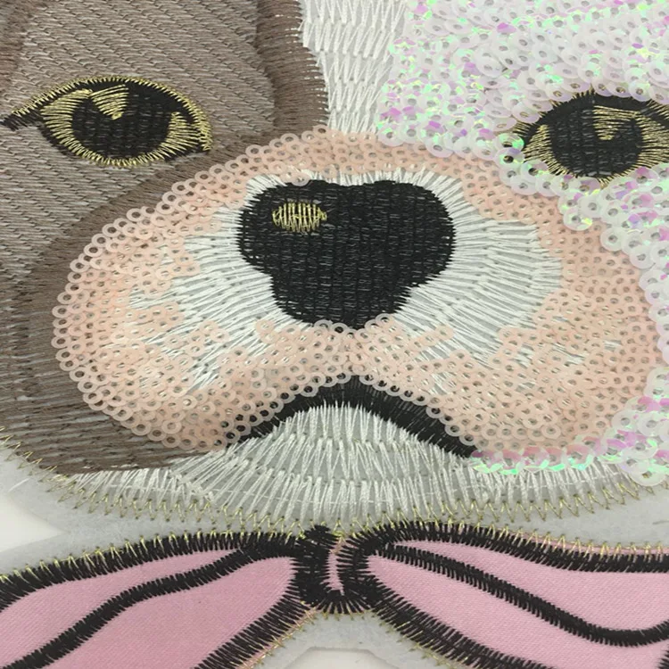 21*18 см обратный блесток черный Кот логотип вышитые патчи Одежда блестки патч