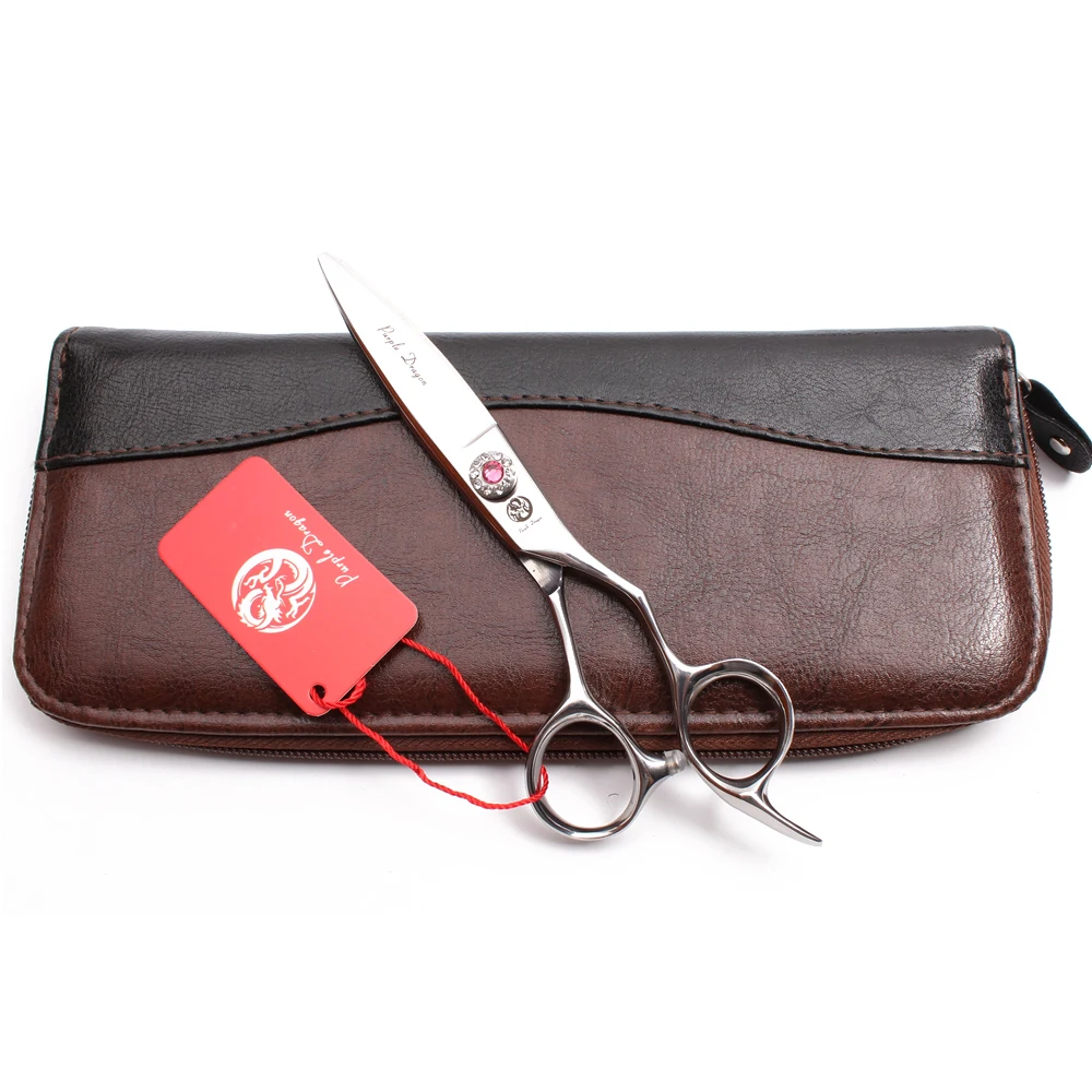 6 &quotJP 440C фиолетовый дракон розовый драгоценный камень Парикмахерские ножницы