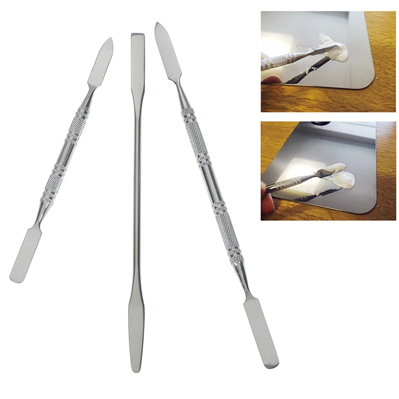

1pcs Stainless Steel Makeup Tool Mixing Spatula Manicure Dental Rod Nail Spatula Make up Stick Good Quality