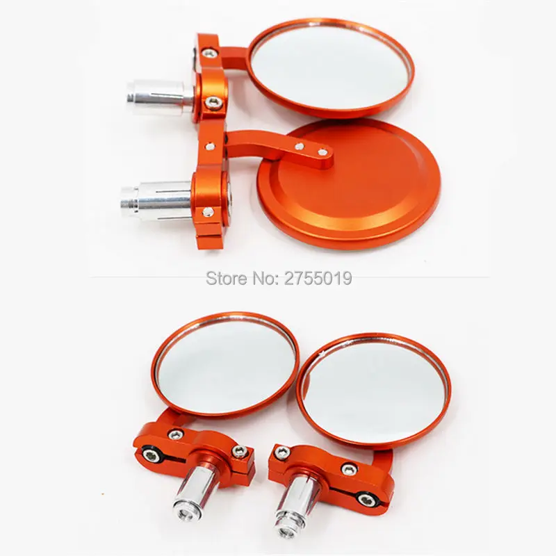universal Aluminum motorcycle round handle bar Side Mirrors For Suzuki Kawasaki Honda Yamaha cafe racer 5 colors | Автомобили и