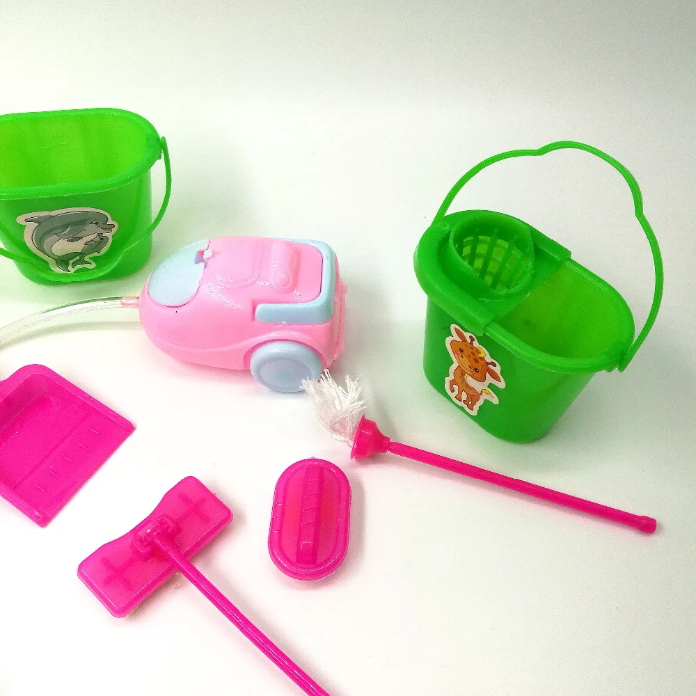 Бесплатная доставка куклы высококачественный набор для уборки кукол Барби