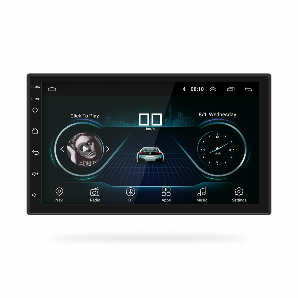 Автомагнитола 2 Din Android 8 gps навигация автомобильная магнитола стерео " 1024*600 Универсальный Автомобильный плеер Wifi Bluetooth USB аудио