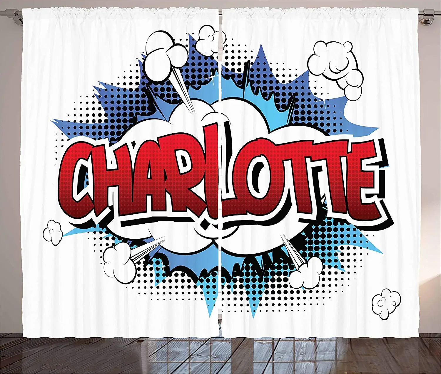 Charlotte занавески женское имя с французским истоком в ретро стиле мультяшный