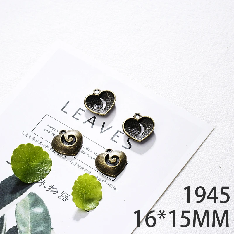 

16*15mm 15pcs Heart Alloy Pendant For Diy Jewelry Making 2 Colors Antique Silver Antique Bronze No.1945