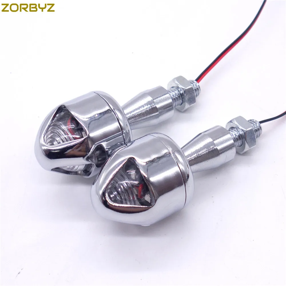 ZORBYZ черный/хром мотоцикл светодиодный индикатор указателя поворота для Harley Blinkers круизер кастом