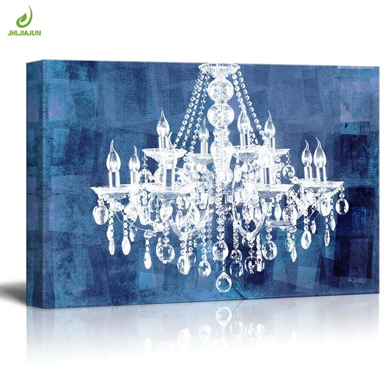 

JHLJIAJUN Modern Diamond Crystal Lamp Painting Modular Painting Nordic Wall Art Print And Poster Dining Living Room Home Decor