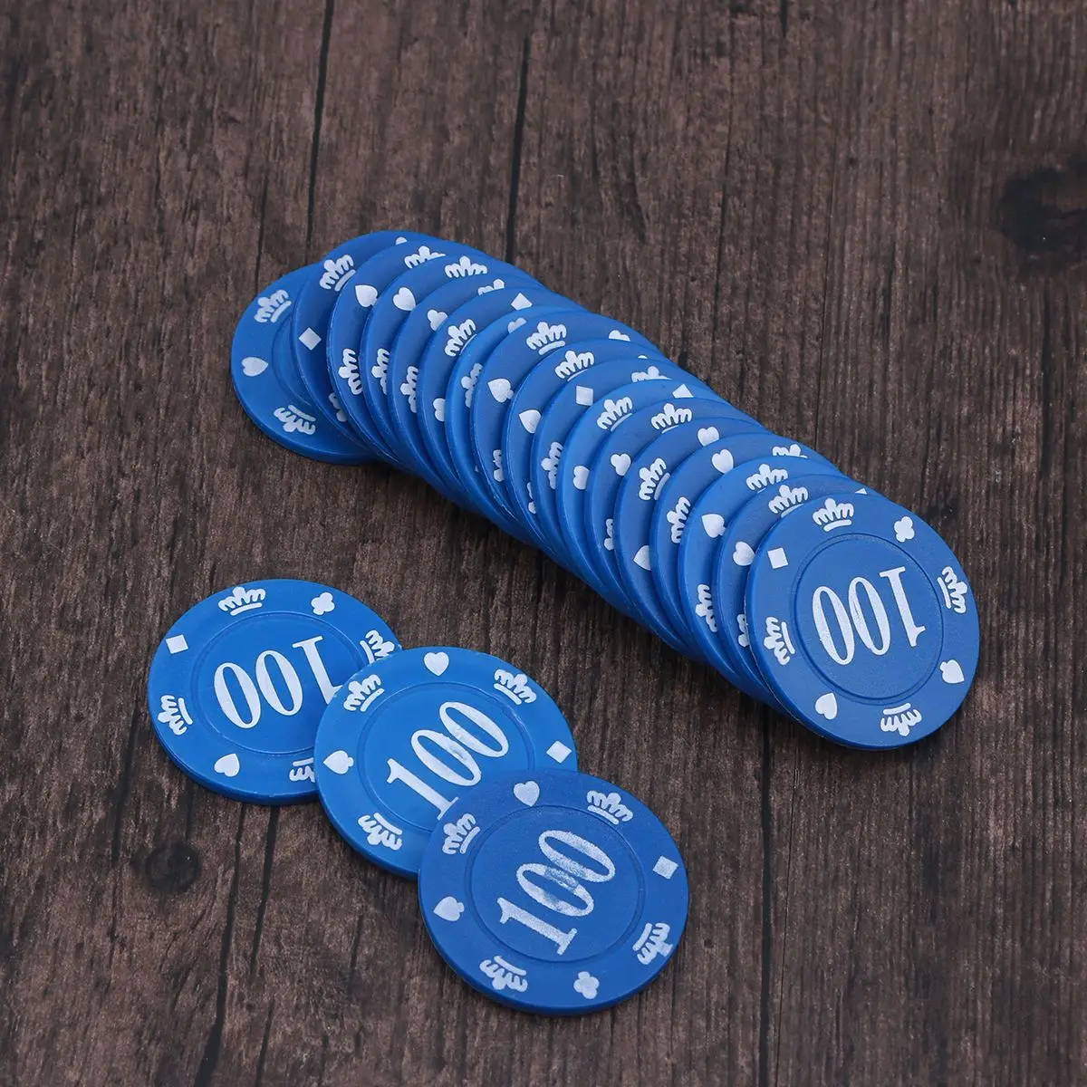100pcs Acrylic Scrub Tokens Creative Mahjong Poker Plastic for Woman Man Lady | Спорт и развлечения