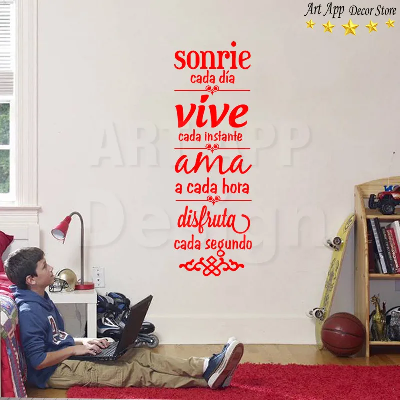 Виниловые наклейки на стену для украшения гостиной|quote wall decal|house rulesroom decoration |
