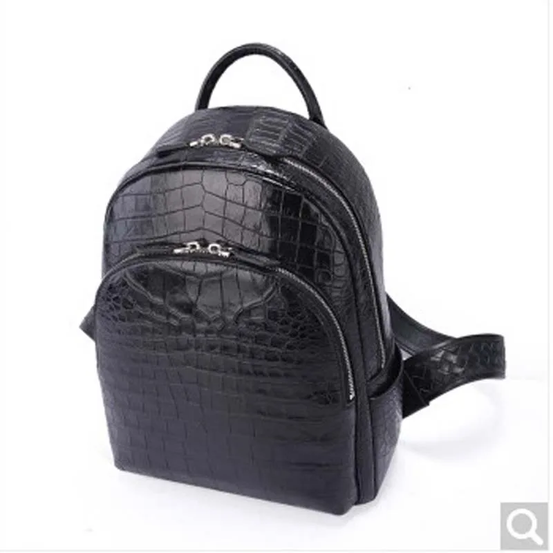 Рюкзак weitasi из кожи крокодила для мужчин и женщин модный вместительный рюкзак