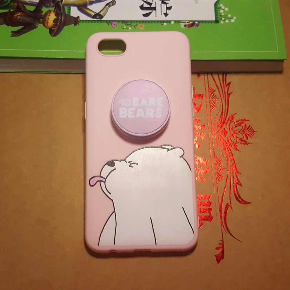 pink bear Чехол для Xiaomi Redmi Note 4A 4X5 Plus 5A 6 6A 7 7 Pro S2 A2 Lite Prime Y2 мягкий чехол для телефона с кронштейном - Цвет: pink bear