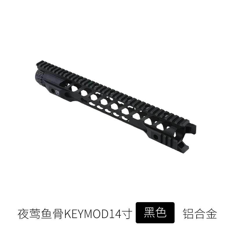 Keymod 14 inch Black 12 14 дюймов MLOK Keymod трубчатое цевье Super Slim Ar 15 Handguard Quad Rail для M4 M16 Airsoft - Цвет: Keymod 14 inch Black