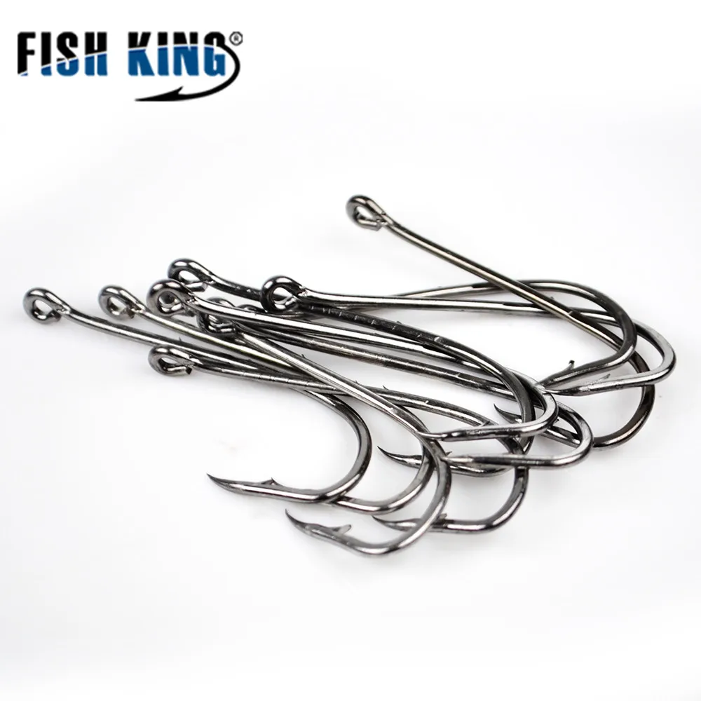 FISH KING 50 шт./лот 1#-15# рыболовный колючий крючок от японская Приманка Держатель Рыболовные Крючки Карп Anzol рыболовные снасти
