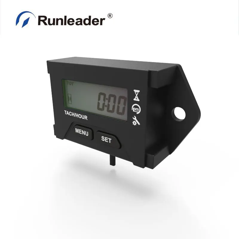 Runleader RL-HM059 lcd индуктивный тахометр с водонепроницаемым часовым счетчиком для всех бензиновых двигателей снегоходов Paramotors, бензопилы