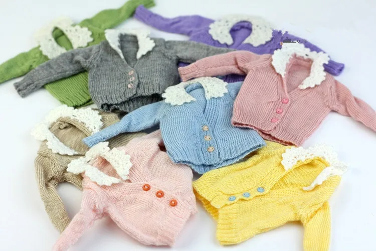 Свитер для шарнирной куклы кардиган с белым воротником доступен Blyth Azone Dal momoko Pullip