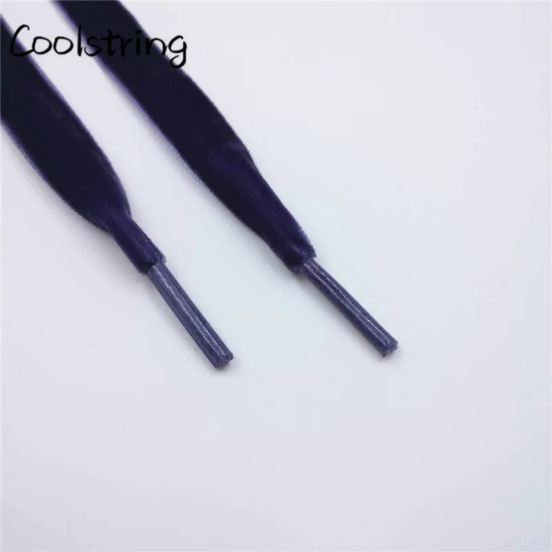 Coolstring 1,27 см(1/2 дюйма) пластиковые наконечники плоские односторонние сверхпрочные вельветовые шнурки для спортивной обуви одна пара Прямая поставка