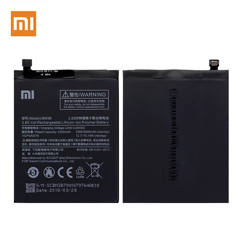 BM3B Оригинальный аккумулятор для Xiaomi Mi Mix 2 II 5 99 &quotMIX2 MIX2S с реальной емкостью 3300/3400