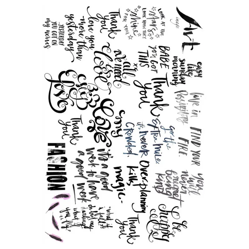 2 шт красочные благословит слова сделай сам Uncut украшения для скрапбукинга