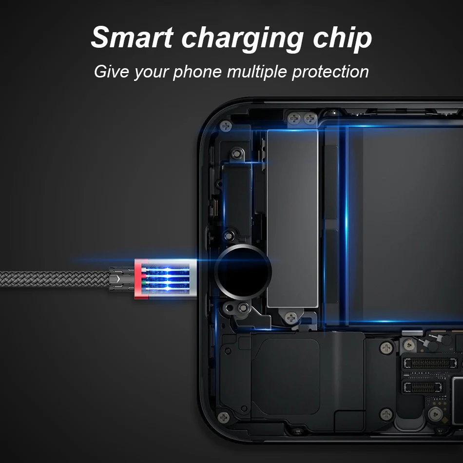 USB кабель зарядный Baseus 2 А для iPhone X 8 7 6 5 iPad|Кабели мобильных телефонов| |
