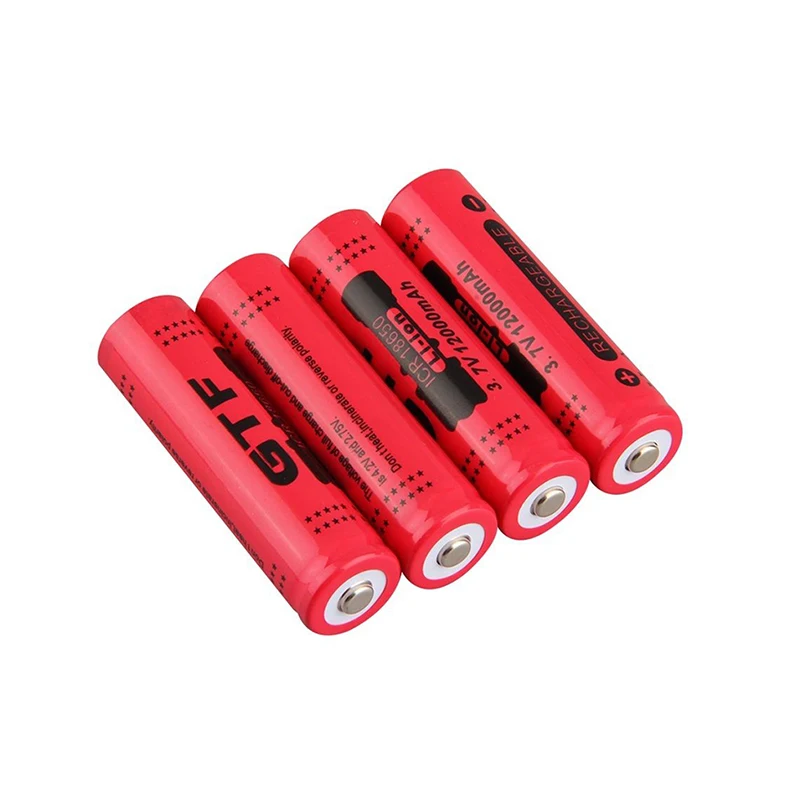 4 шт 3 7 V 12000mah 18650 Батарея светодиодный фонарик Фонарь батареи li ion Перезаряжаемые