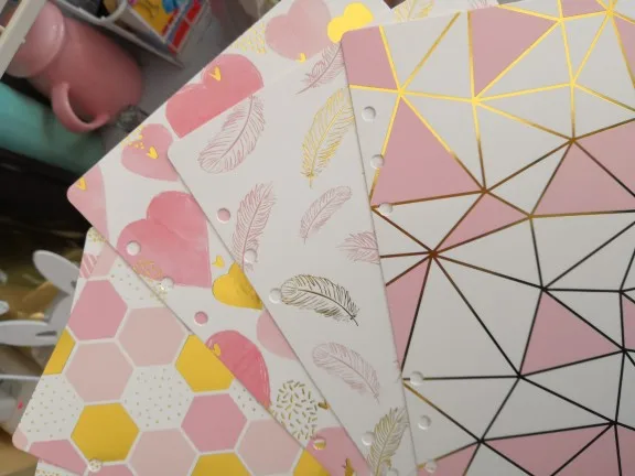 Новинка блокнот dokibook планировщик А5 А6 разделители 5 листов diy украшения оптом золотой розовый каваи милый