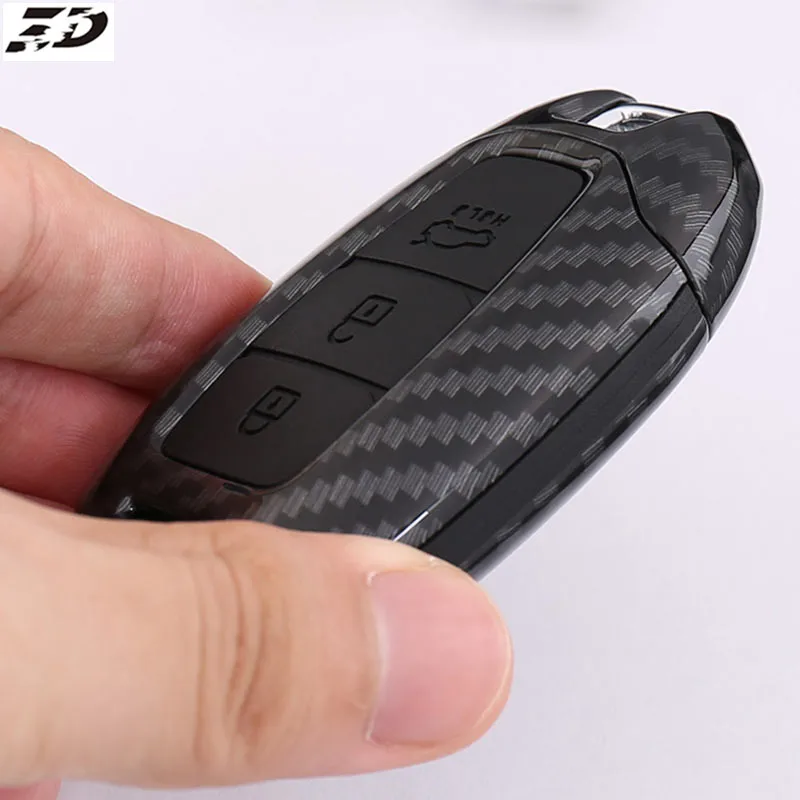 Силиконовый чехол для автомобильных ключей из углеродного волокна Hyundai i30 Ix35 Solaris
