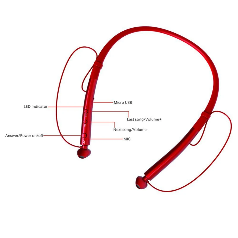 Bluetooth 4 2 наушники с магнитным шейным ремешком спортивные легкая беспроводная