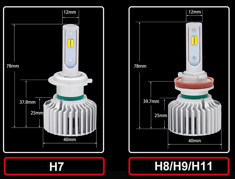 Uttril Автомобильная фара H4 Hi/Lo луч светодиодный H7 H1 H3 H8 H9 H11 880 881 9006 Canbus 3000 K 4300 K 6500 K Авто фара противотуманная фара
