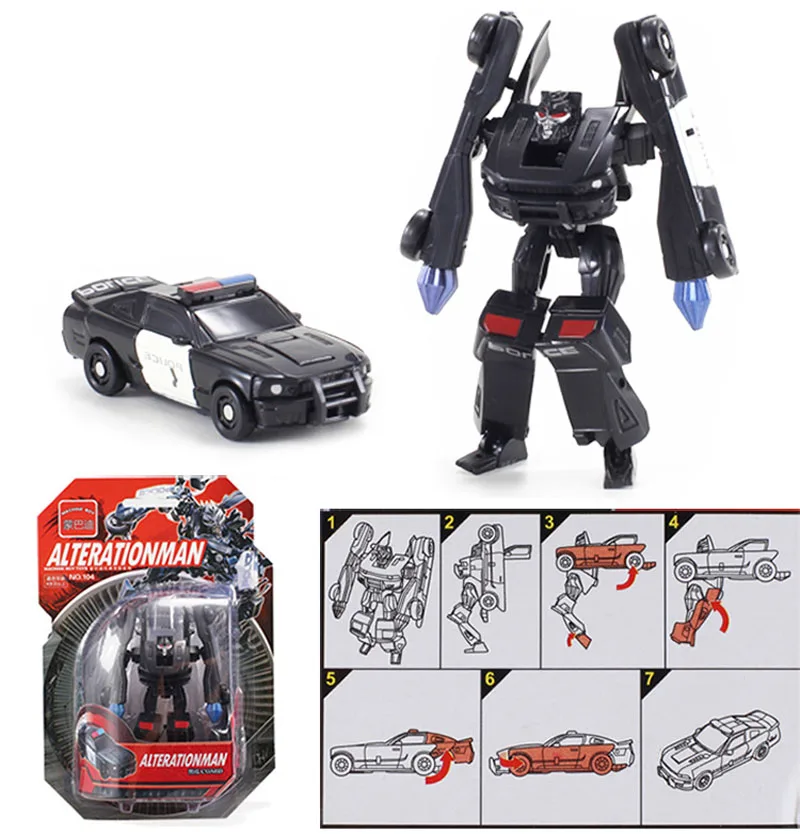 Миниатюрная машинка робот Kitoz фигурка трансформер пластиковая игрушка подарок