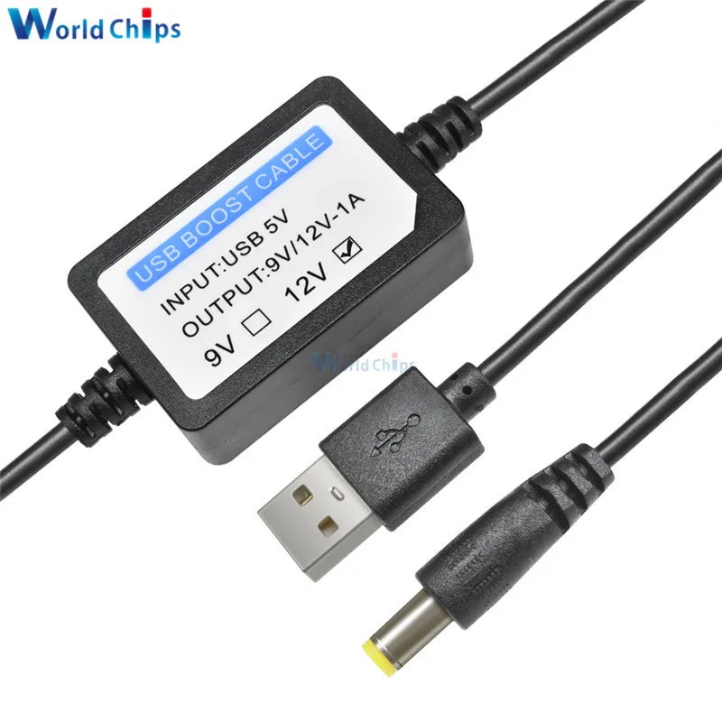 USB кабель для зарядки Power Boost 5 в постоянного тока 9 В/12 В 1 А 2 1x5 мм Повышающий Модуль