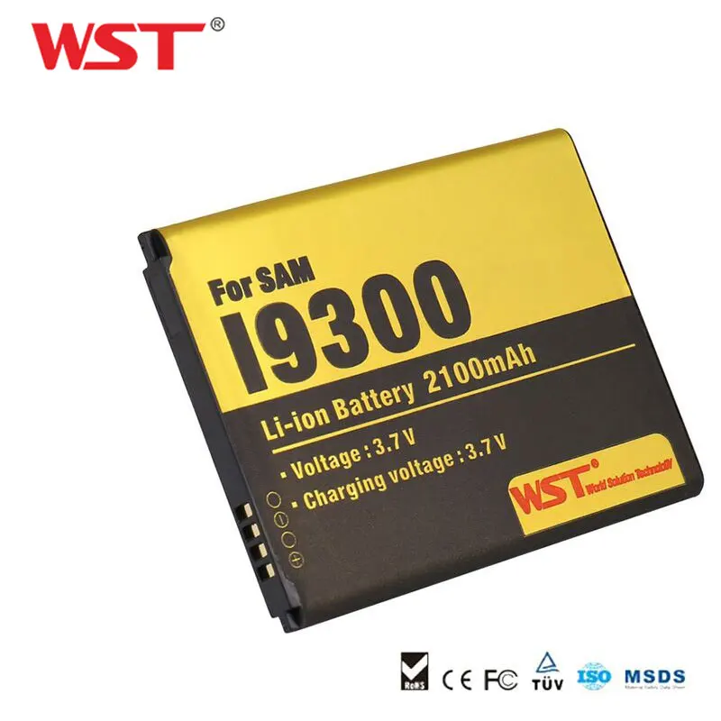 WST бренд ячейка батареи сотового телефона для Samsung Galaxy S3 i9300 i9305 i879 T999 i535 i747 i9082 i9128 EB