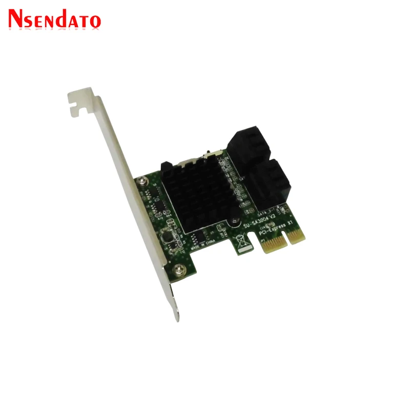 Красный PCIE SATA 3,0 карта PCI-E адаптер PCI Express 6G SATA3.0 4 Порты и разъёмы SATA III расширения карты контроллера для SSD HDD IPFS IDE/SATA - Цвет: Красный