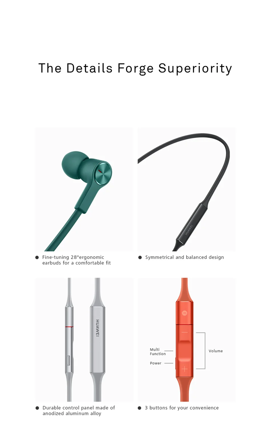 huawei FreeLace Bluetooth 5,0, беспроводная гарнитура, наушники HiPair, быстрая зарядка, 18 h, воспроизведение симметрии, ENC IP54, водонепроницаемый