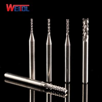 weitol 10pcs a 3 175 mm pcb end mill without positioning ring corn router bit diameter 0 6 3 175mm