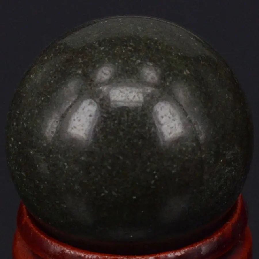 

(1.2")30MM Natural Gemstone Green Stone Sphere Crystal Globe Ball Chakra Healing Reiki Stone Carving Crafts,Minerals