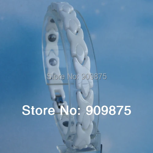 Белый модный х дизайн высокотехнологичные магнитные керамические браслеты с