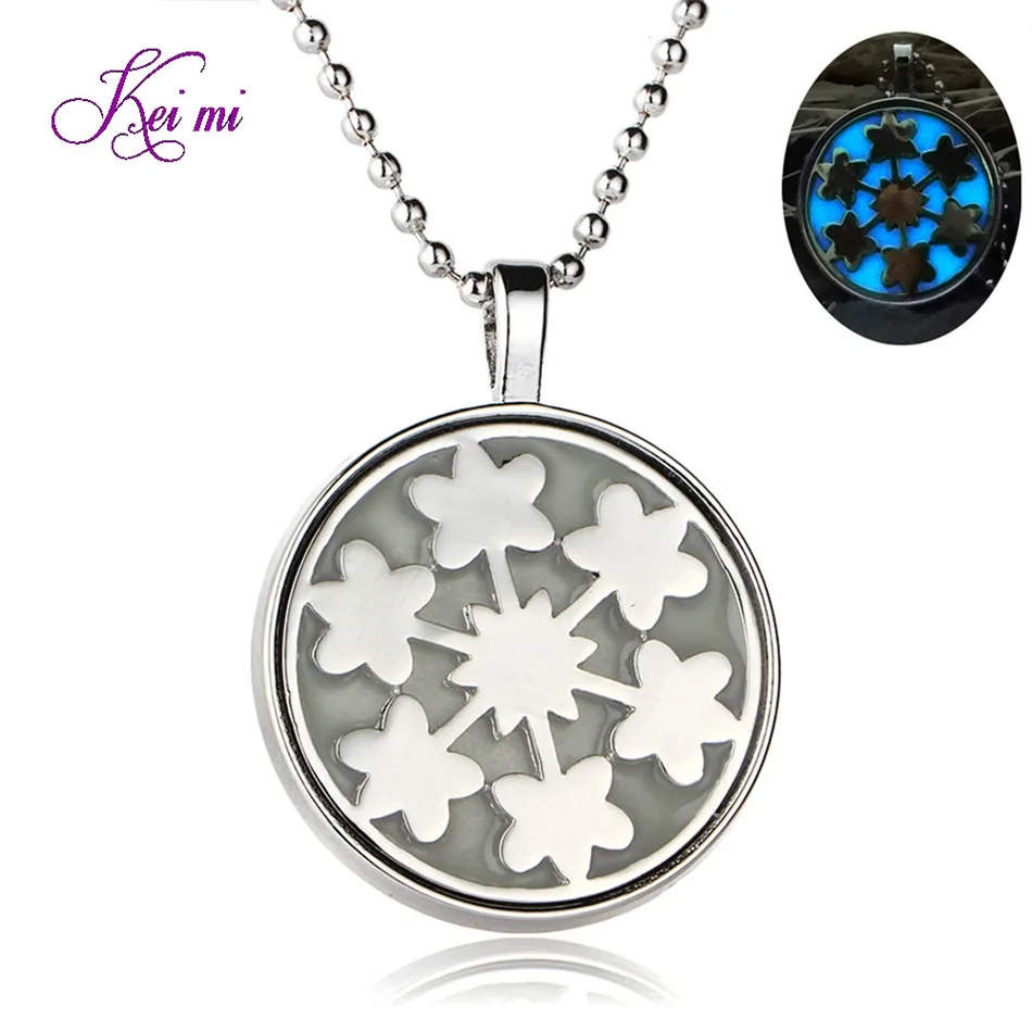 Мода свечение в Драк Снежинка Подвески и колье длинное ожерелье цепь для женщин