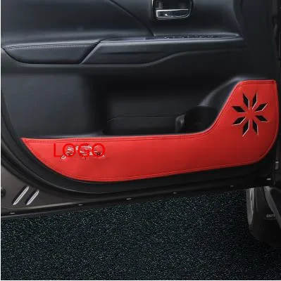 Для 2013- Mitsubishi Outlander автомобильный Стайлинг PU интерьерная дверь kick pad анти-скользящая накладка автомобиля Стайлинг