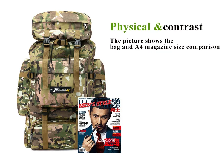 70L Tactical Bag Men Military Backpack Mountaineering Unisex Sport Outdoor Travel Bags Molle Backpacks Hunting Camping Rucksack
