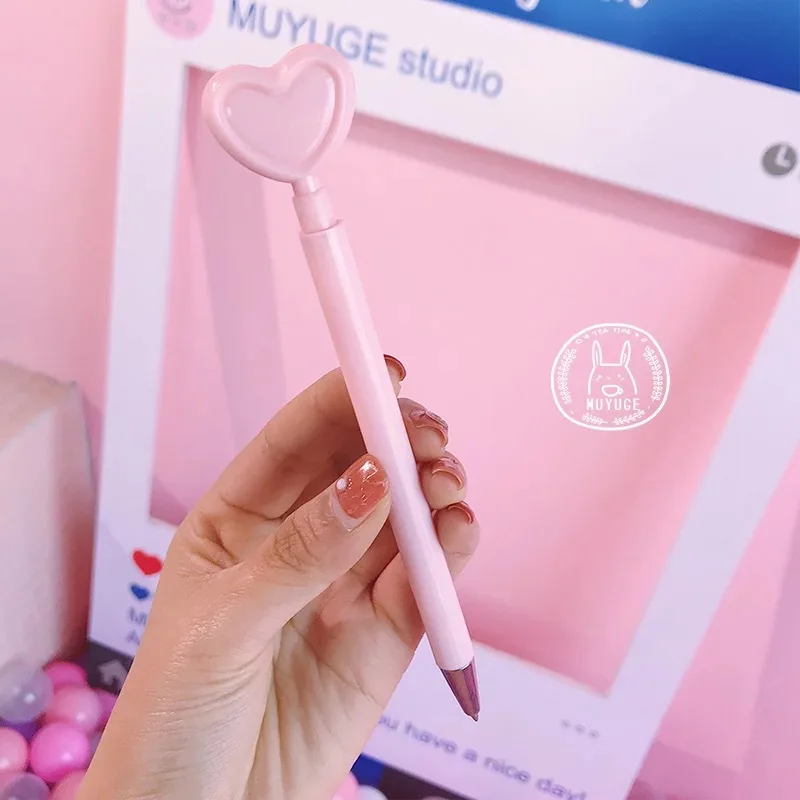 2 шт. милые кавайные гелевые ручки в форме сердца для школы канцелярские