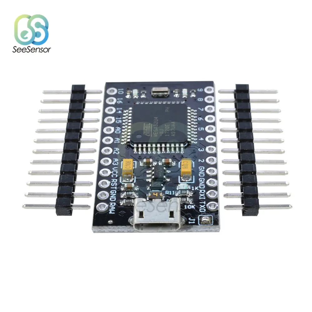 Новый Pro Micro ATmega32U4 ATMEGA32U4-AU 3 В 8 МГц 5 в 16 модуль контроллера для Arduino с Загрузчиком |