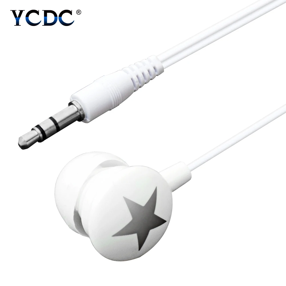 White YCDC, новинка, портативные наушники-вкладыши для путешествий, 3,5 мм, Звездные стерео наушники для компьютера, смартфонов, Pad PC, MP3, MP4 плеер - Цвет: White