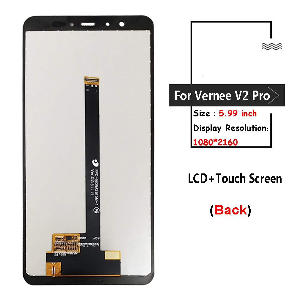 ЖК дисплей и тачскрин для Vernee V2 Pro 5 99 дюйма 100% оригинал протестированный