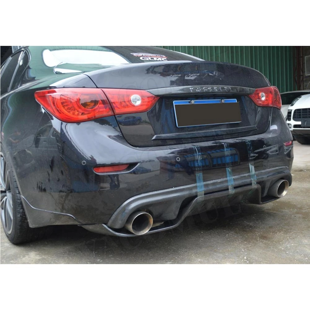 Задний диффузор для губ из углеродного волокна Infiniti Q50 Q50L Q50S 2014 2015 2016 2017 J Style