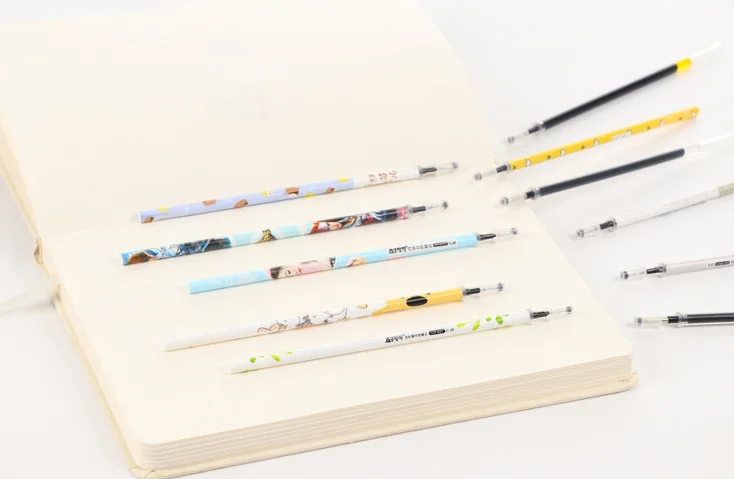 

20pcs/lot 0.35mm 0.38mm 0.5mm Lovely gel ink pen refill stationery Kawaii Stationery Office School Supplies Escolar
